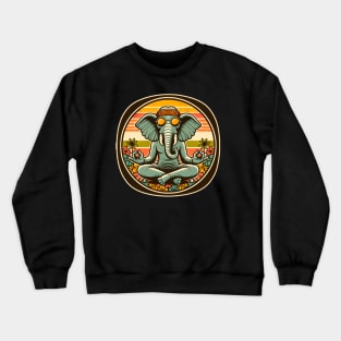 Meditating Elephant Crewneck Sweatshirt